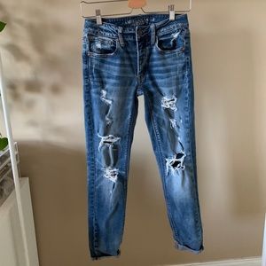 American Eagle Tomgirl Style Ripped Jeans